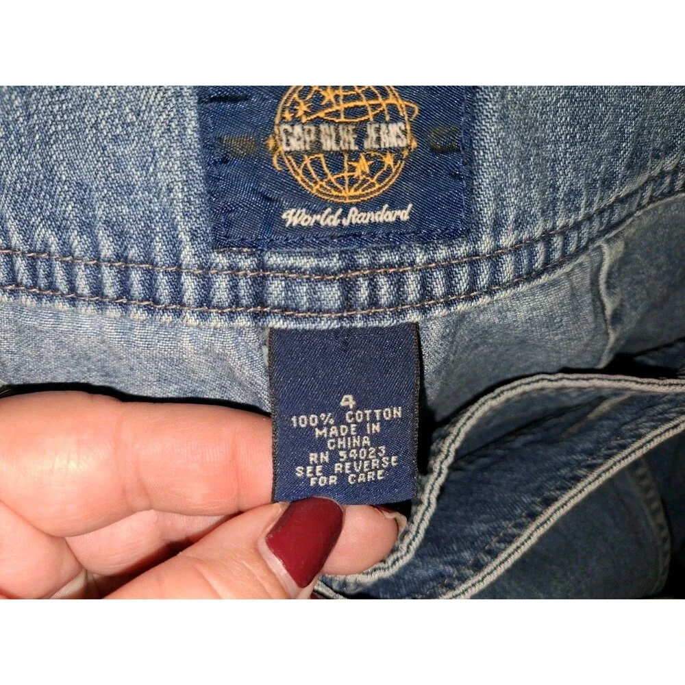 Gap Denim Basics Blue Jean Skirt Women's Size 4 100% Cotton Mini